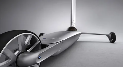 The designer created the BMW Blue Dynamics wind-powered car