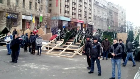 Карта блокированного центра Киева