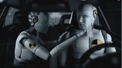 Crash test dummies coming to life became the main characters of the video