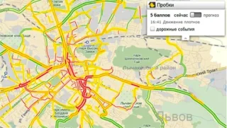 Яндекс почав у балах оцінювати затори у Львові