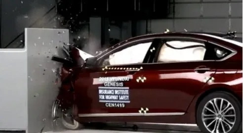 Hyundai Genesis sedan received the highest safety rating