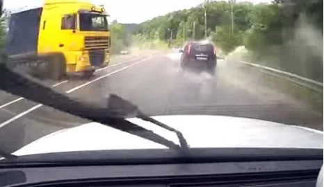 What does reaction mean, or a centimeter from a truck