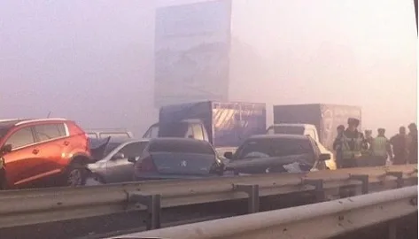 In Kyiv, a mega accident occurred due to fog