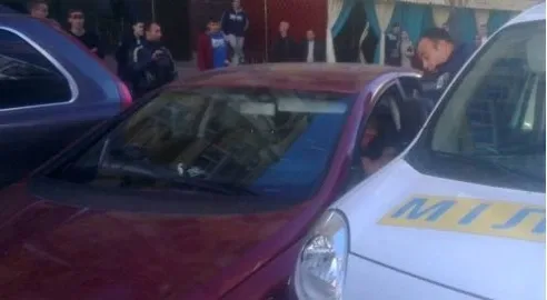Задержание вооруженного водителя в Киеве (ВИДЕО)