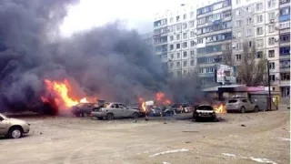 Обстріл Маріуполя з «Градів». Відео з автомобілів