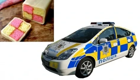 Battenberg cake – a suitable format for painting new police cars?
