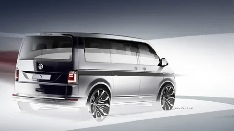 New Volkswagen Transporter: first official sketch