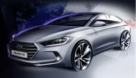 Hyundai опубликовала эскизы новой Elantra