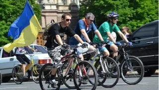Where in Ukraine are there the most cyclists