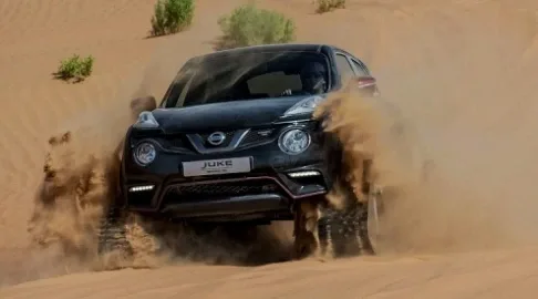 Nissan drove a tracked Juke into the desert
