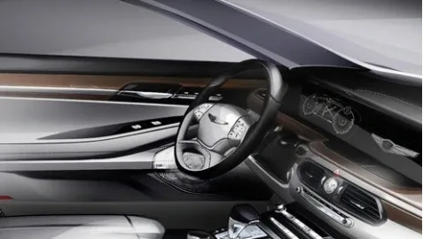 Hyundai showed the interior of the luxury sedan G90