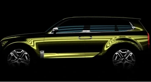Kia has shown the profile of a conceptual premium crossover