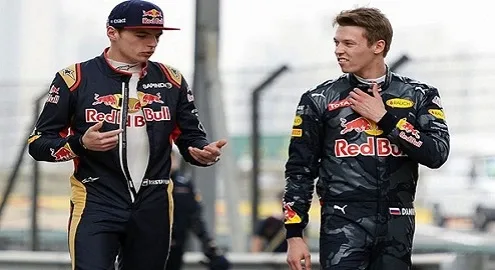 Verstappen replaced Kvyat in the Red Bull Racing team