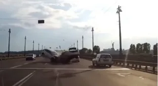 Аварія на Патона в Києві. Запис з відеореєстратора