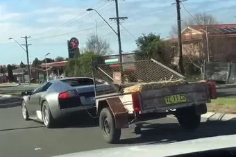 Смех и грех: Lamborghini с прицепом для перевозки овец