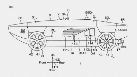 Yamaha patented an amphibious car