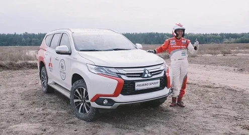 В Киеве прошел тест-драйв внедорожников Mitsubishi c участием мировой легенды ралли Хироши Масуока