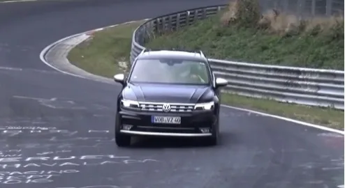 The R version of the Volkswagen Tiguan crossover has hit the Nürburgring