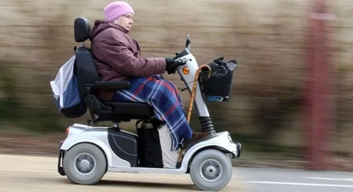 A pensioner received a fine for speeding on a scooter