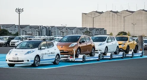 На заводе Nissan вводится система беспилотной транспортировки