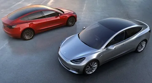 Adidas didn't like the logo of the Tesla Model 3 electric car