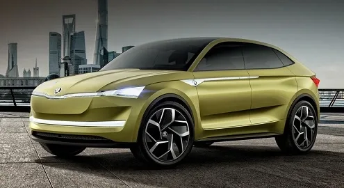 Skoda presented the Vision E concept car
