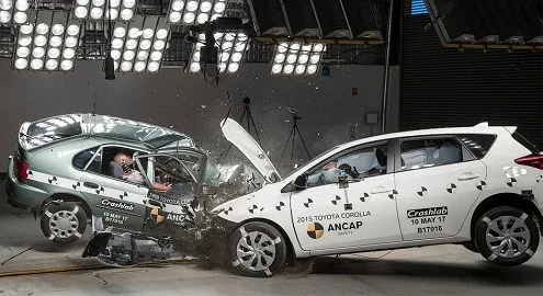 Toyota Corolla passed a comparative crash test