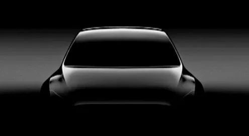 Tesla showed the first teaser of the new Model Y crossover