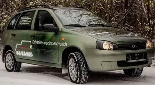 Універсал Lada Kalina перетворили на безпілотний електромобіль