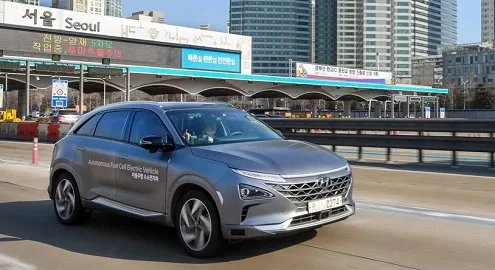 Несколько беспилотных Hyundai автономно приехали на Олимпиаду