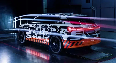 The Audi e-tron electric car will be equipped with virtual mirrors