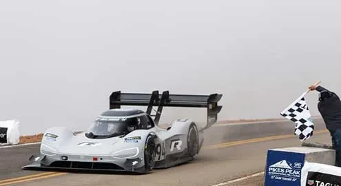 Volkswagen electric car broke the Pikes Peak record