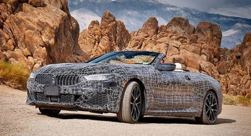 BMW 8-Series convertible tested in the desert