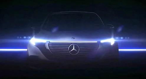 The Mercedes-Benz EQC electric car has been partially declassified