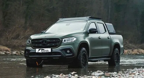 Mercedes-Benz X-Class pickup prepared for hunting