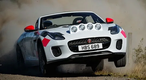Jaguar F-Type turned into a rally car