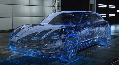 Новый электрокар Porsche вывели на виртуальные тесты