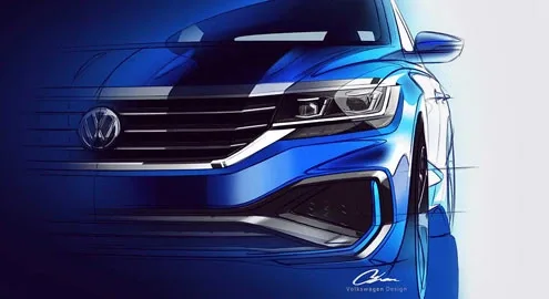 Опубликованы первые тизеры нового Volkswagen Passat
