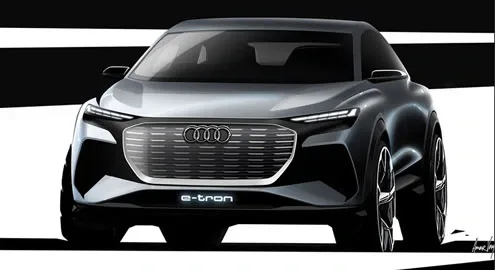 Audi announced the debut of the electric crossover Q4 e-tron