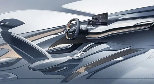 Рассекречен интерьер кроссовера Skoda Vision iV