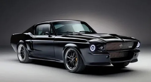 Classic Ford Mustang turned into an electric car