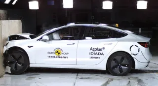 Tesla Model 3 electric car crashed in Euro NCAP crash tests