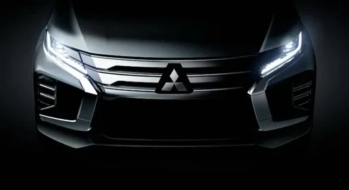 Опубликован первый тизер обновленного Mitsubishi Pajero Sport