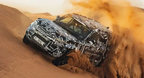 New Land Rover Defender tested in the desert