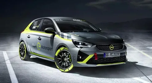 Opel has unveiled the rally version of the Corsa-e electric car