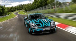 Porsche Taycan electric car broke the Nürburgring record