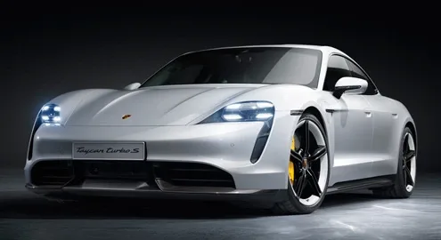 The Porsche Taycan electric car has been officially presented