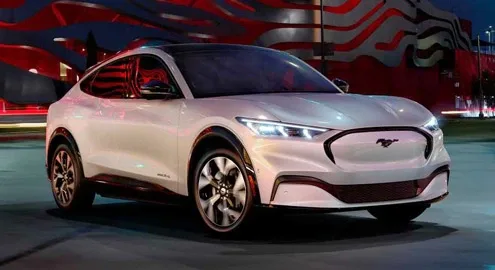 The new Ford Mustang Mach-E electric car has been officially presented