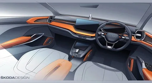Skoda показала интерьер нового кроссовера