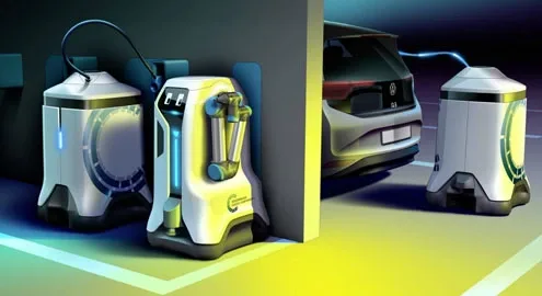 Volkswagen electric cars will be charged by robots